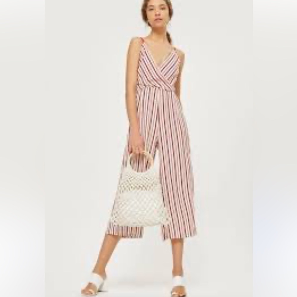 Caution to the Wind Striped Jumpsuit
